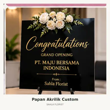 Papan Bunga Akrilik Mojoroto